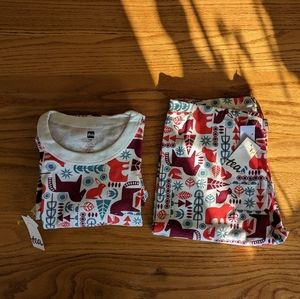 Tea Collection Adult Pajama Set - Scandinavian Animals